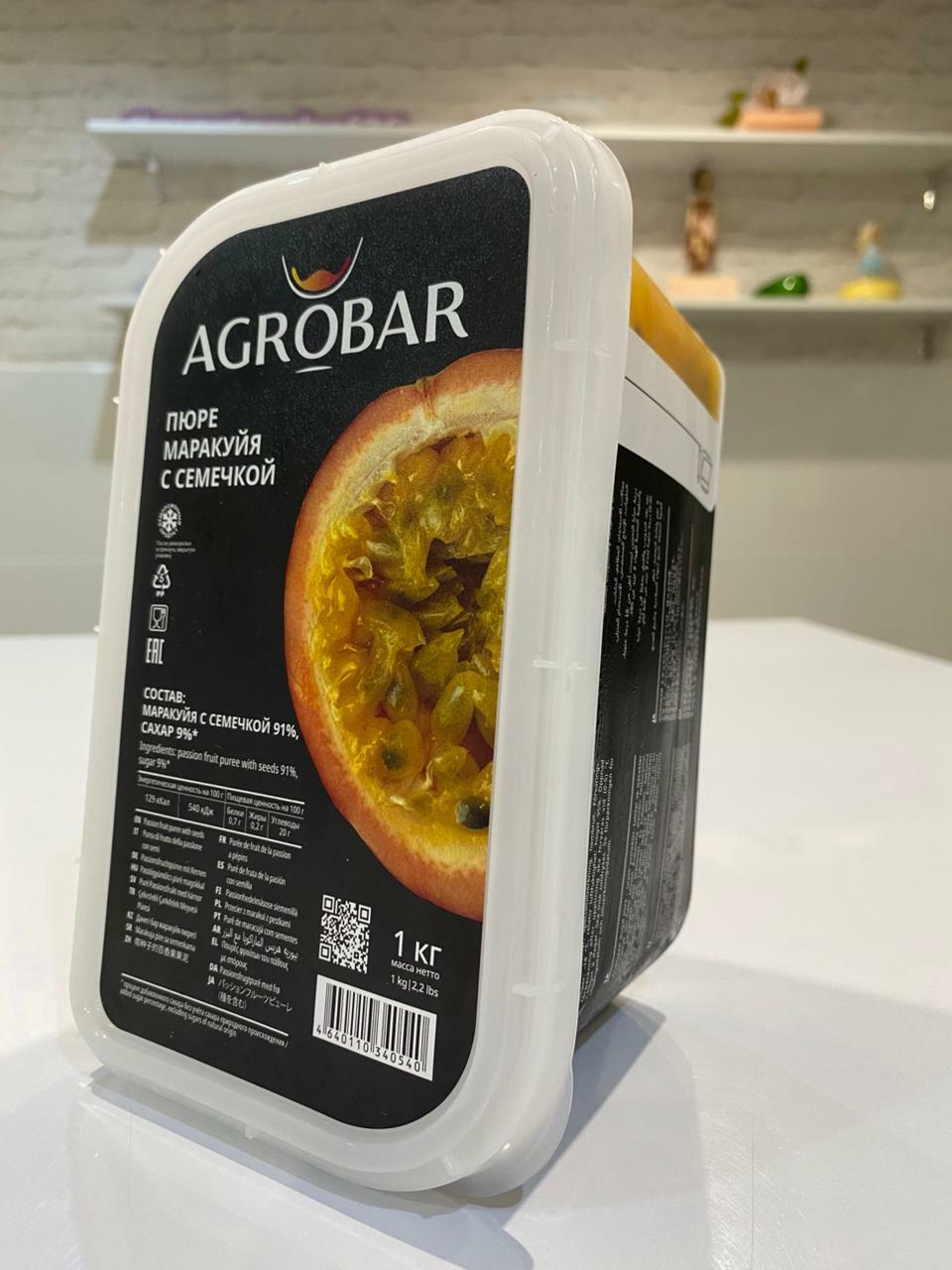 Пюре Агробар маракуя с семечкой 1кг Пюре Агробар маракуя с семечкой 1кг