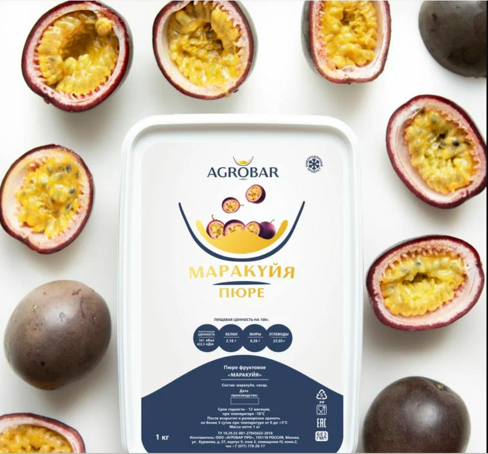 Пюре Агробар Маракуйя 1 кг